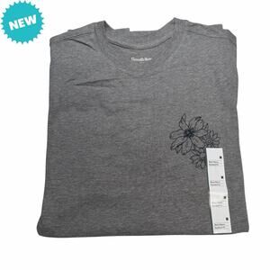 Goodfellow & Co Men's Floral Graphic T-Shirt Grey Size Medium NEW